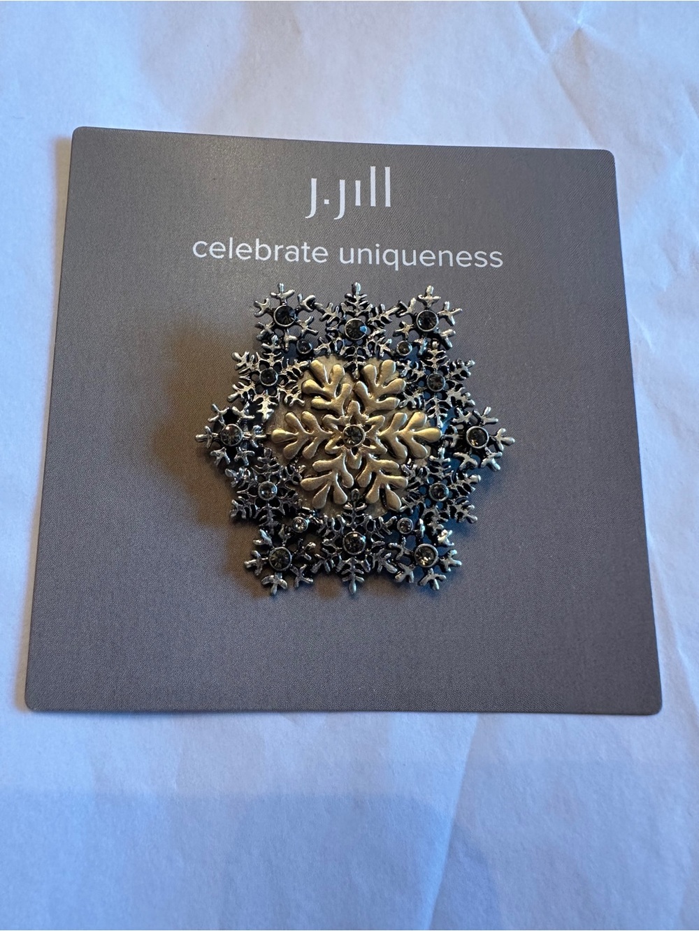 J. Jill Gold-Tone Snowfall Pin